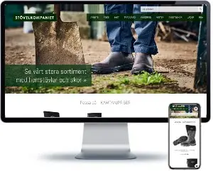 Datorskärm med stövelkompaniet.se